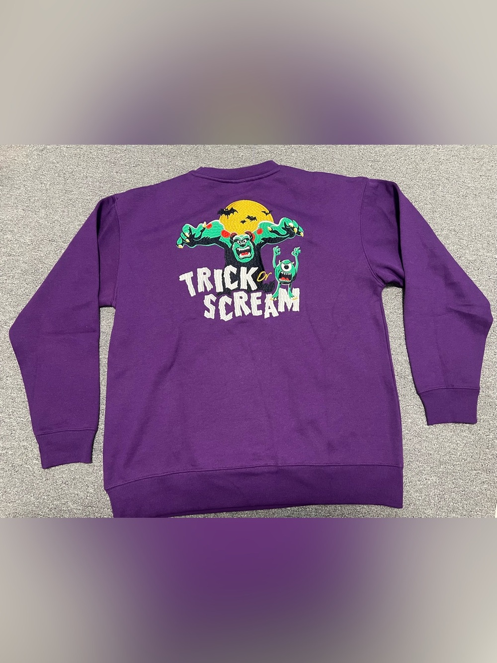 Disney Pixar Monsters Purple 'Trick or Scream' Sweatshirt Adult M